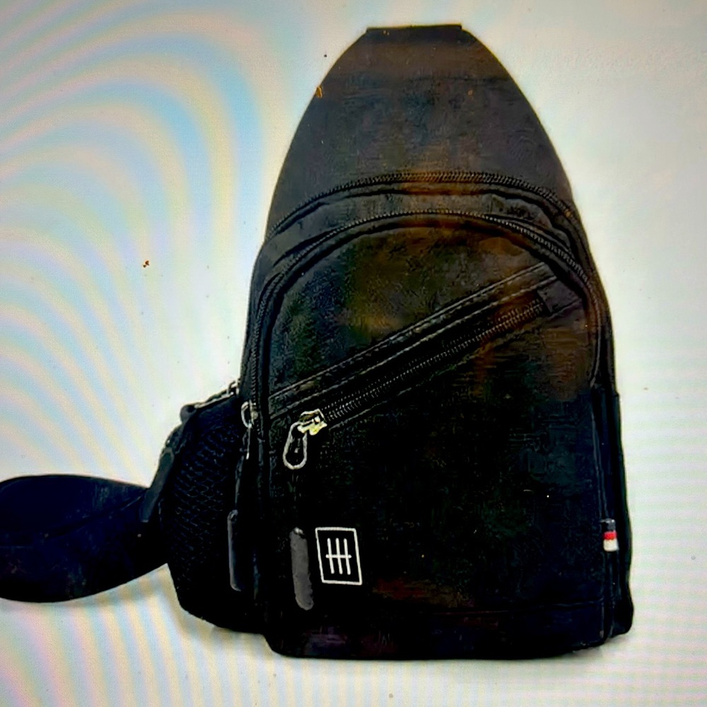 Unisex Black Crossbody Sling Bag by WestEnd